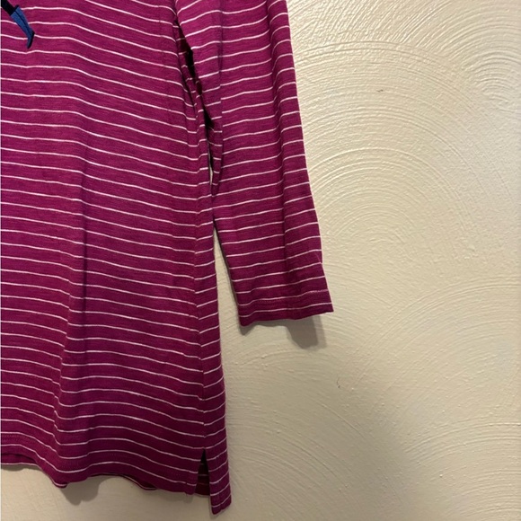 Talbots Petites Purple Striped Rainy Day Top | Size MP | Cotton Modal - Picture 6 of 7